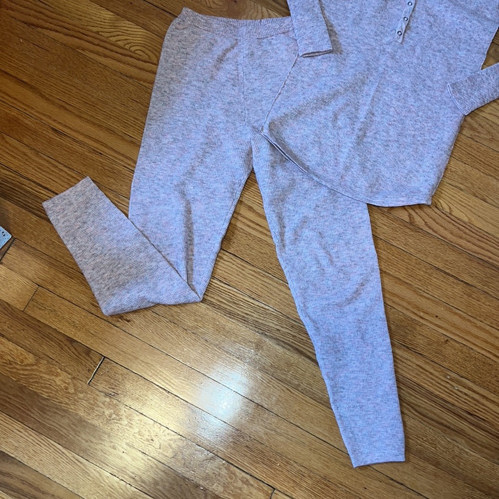 Free People Pink Thermal Set Size Small - Picture 4 of 7
